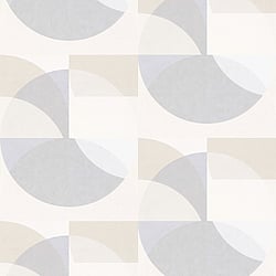 Galerie Wallcoverings Product Code 10150-31 - ELLE Decoration Wallpaper Collection - Light Grey Beige Colours - Geometric Circle Graphic Design