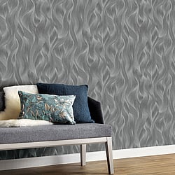 Galerie Wallcoverings Product Code 10151-47 - ELLE Decoration Wallpaper Collection - Silver Grey Colours - Wave Design