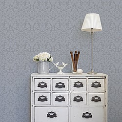 Galerie Wallcoverings Product Code 14007 - Ekbacka Wallpaper Collection - Blue Grey Colours - Rosali Design