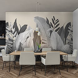 Galerie Wallcoverings Product Code 18000 - Tropical Wallpaper Collection - Almond Colours - Tropical Forest Design