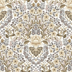 Galerie Wallcoverings Product Code 18516 - Into The Wild Wallpaper Collection - Beige Colours - Floral Damask Design