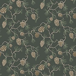 Galerie Wallcoverings Product Code 20116 - Ester Wallpaper Collection - Dark green Colours -  