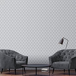 Galerie Wallcoverings Product Code 32722 - City Glam Wallpaper Collection - Silver Grey Colours - Arch Design