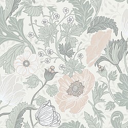 Galerie Wallcoverings Product Code 33000 - Apelviken 2 Wallpaper Collection - White Lightgreen Colours - Anemone Design