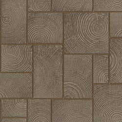 Galerie Wallcoverings Product Code 33251 - Natural Opulence Wallpaper Collection - Brown Colours - Wood Block Design