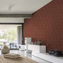 Galerie Wallcoverings Product Code 33379 - The Woods And Wicker Wallpaper Collection - Red Colours - Wood optics Design