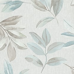 Galerie Wallcoverings Product Code 34709 - The New Design Book Wallpaper Collection - White,Grey,Turquoise Colours - Twig Leaf Design