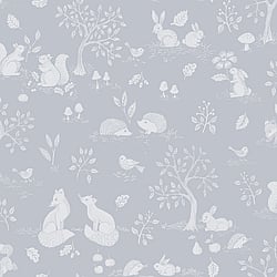 Galerie Wallcoverings Product Code 44128 - Apelviken 2 Wallpaper Collection - Light Blue Colours - Woodland Walk Design