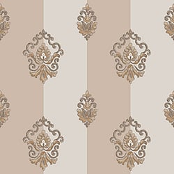 Galerie Wallcoverings Product Code 4622 - Italian Glamour Wallpaper Collection - Beige Colours - Damask Stripe Design