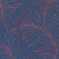 Galerie Wallcoverings Product Code 6770-50 - Imagine Wallpaper Collection - Blue Red Colours - Abstract Feather Design