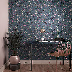 Galerie Wallcoverings Product Code 6771-30 - Imagine Wallpaper Collection - Blue Pink Yellow Colours - Butterly Butterflies Design