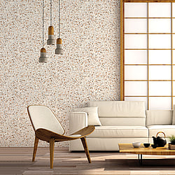 Galerie Wallcoverings Product Code 7372 - Evergreen Wallpaper Collection - Copper Grey Mica Colours - Terrazzo Design