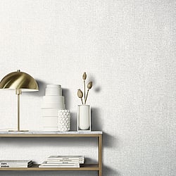 Galerie Wallcoverings Product Code 95023 - Natural Opulence Wallpaper Collection - White Colours - A great choice for adding texture and interest to a room. This wallpaper style is made to mimic natural woven fibres creating a raised, three-dimensional look which lets the beautiful imperfections of natural materials shine through. With a little shimmer added it's a stylish way to update any of the rooms in your home. Design