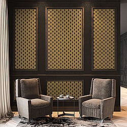 Galerie Wallcoverings Product Code AC60023 - Absolutely Chic Wallpaper Collection - Brown Metallic Black Colours - Art Deco Style Geometric Motif Design