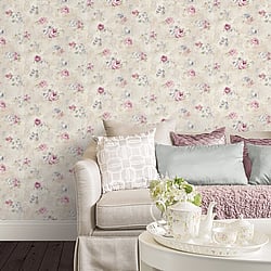 Galerie Wallcoverings Product Code AF37710 - Abby Rose 4 Wallpaper Collection - Plum Grey Blue Colours - Morning Dew Design