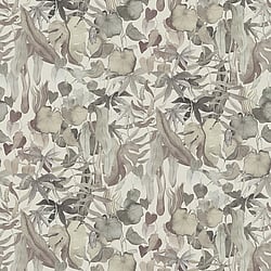 Galerie Wallcoverings Product Code DW2010 - Designer Walls Wallpaper Collection - Greige Colours - Abstract Leaves Design