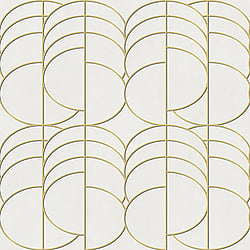 Galerie Wallcoverings Product Code EL21053 - Elisir Wallpaper Collection - White Gold Colours - Deco Retro Design