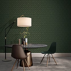 Galerie Wallcoverings Product Code F-AF7006 - Boutique Wallpaper Collection - Green Colours - Fan Design