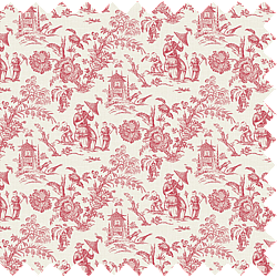 Galerie Wallpaper Product code: FC62801F - French Country Wallpaper Collection - Poppy Red Colours -  Chinois Linen Design