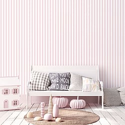 Galerie Wallcoverings Product Code G78403 - Tiny Tots 2 Wallpaper Collection - Pink Colours - Regency Stripe Design