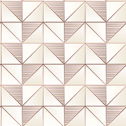 Galerie Wallcoverings Product Code GX37629 - Geometrix Wallpaper Collection - Cream Rose Gold Colours - Cubist Design