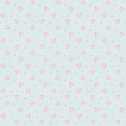 Galerie Wallcoverings Product Code MC61037 - Maison Charme Wallpaper Collection - Blue, Pink Colours - A delicate vintage design inspired by countryside cottage gardens, set on a subtle diamond background. Uniform clusters of detailed roses is distributed in a repetitive pattern to enhance this paper's playful and cute aesthetic. Add to your scheme if you are after a country twist!  Design