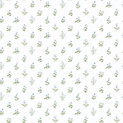 Galerie Wallcoverings Product Code PF38166 - Pretty Prints Wallpaper Collection - Blue, Green Colours - Mini Garden Spot Design