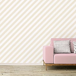 Galerie Wallcoverings Product Code ST36917 - Simply Stripes 3 Wallpaper Collection - Beige Colours - Diagonal Stripe Design