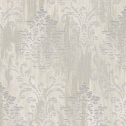 Galerie Wallcoverings Product Code W78180 - Metallic Fx Wallpaper Collection - Silver Colours - Modern Metallic Damask Design