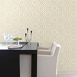 Galerie Wallcoverings Product Code W78216 - Metallic Fx Wallpaper Collection - Gold Colours - Metallic Geometric Design