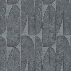 Galerie Wallcoverings Product Code WH30171 - Welcome Home Wallpaper Collection - Silver Grey Colours - Geometric Leaf Design