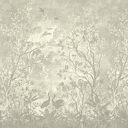 Galerie Wallcoverings Product Code WH45281M - Welcome Home Murals Wallpaper Collection - Beige, Cream, Grey Colours - Mystic Jungle Canopy Design