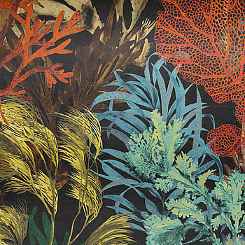 Galerie Wallcoverings Product Code 26737 - Tropical Wallpaper Collection - Blackberry Colours -  