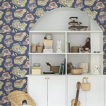 Galerie Wallcoverings Product Code 29010 - Resan Wallpaper Collection - Dark blue Colours -  