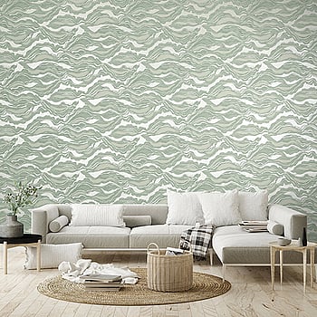 Galerie Wallcoverings Product Code 30027 - Slow Living Wallpaper Collection - Wasabi Green Colours -  