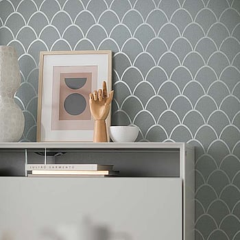 Galerie Wallcoverings Product Code 32718 - City Glam Wallpaper Collection - Green Grey Colours -  