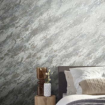 Galerie Wallcoverings Product Code 34901 - Eclectic Wallpaper Collection - Grey/Gold Colours -  
