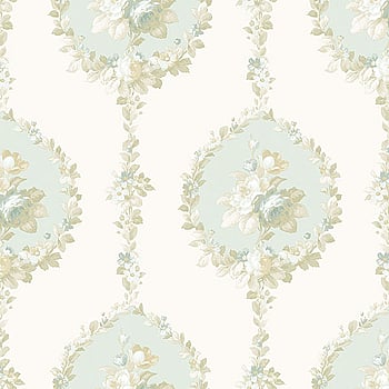 Galerie Wallcoverings Product Code 3905 - Italian Damasks 3 Wallpaper Collection - Blue Cream Gold Colours -  