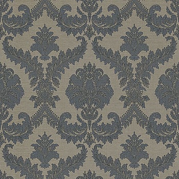 Galerie Wallcoverings Product Code 3946 - Italian Damasks 3 Wallpaper Collection - Blue Beige Gold Colours -  