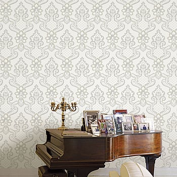 Galerie Wallcoverings Product Code 42500 - Opulence Wallpaper Collection - Cream Beige Grey Colours -  