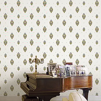 Galerie Wallcoverings Product Code 42516 - Opulence Wallpaper Collection - Cream Blue Colours -  