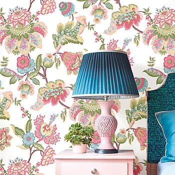 Galerie Wallcoverings Product Code 8301 - Blooming Garden Wallpaper Collection - Light Blue Colours -  