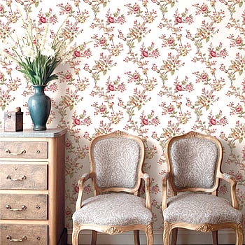 Galerie Wallcoverings Product Code 8326 - Blooming Garden Wallpaper Collection - Red Colours -  