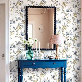 Galerie Wallcoverings Product Code 8327 - Blooming Garden Wallpaper Collection - Blue Colours -  