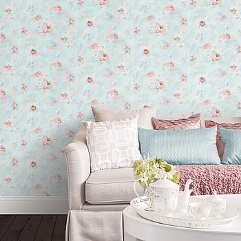Galerie Wallcoverings Product Code AB27662 - Abby Rose 3 Wallpaper Collection - Blue Pink Colours -  