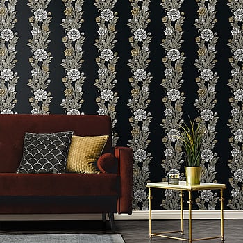 Galerie Wallcoverings Product Code ET12700 - Arts and Crafts Wallpaper Collection - White Beige Black Colours -  