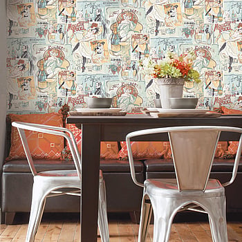 Galerie Wallcoverings Product Code G56116 - Nostalgie Wallpaper Collection - Green Colours -  