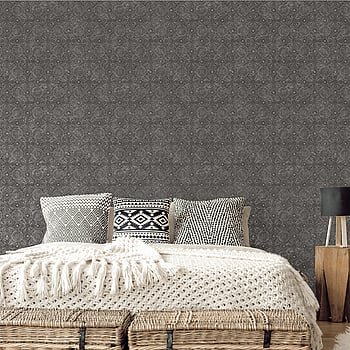 Galerie Wallcoverings Product Code G78316 - Bazaar Wallpaper Collection - Charcoal Colours -  