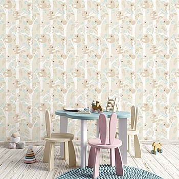 Galerie Wallcoverings Product Code G78384 - Tiny Tots 2 Wallpaper Collection - Beige Turquoise Glitter Colours -  
