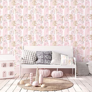 Galerie Wallcoverings Product Code G78387 - Tiny Tots 2 Wallpaper Collection - Pink Grey Glitter Colours -  